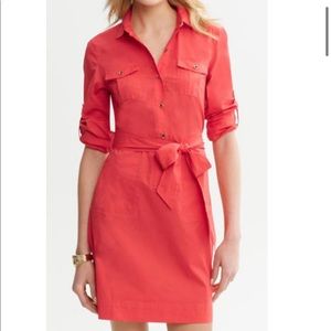 Banana Republic red shirt dress